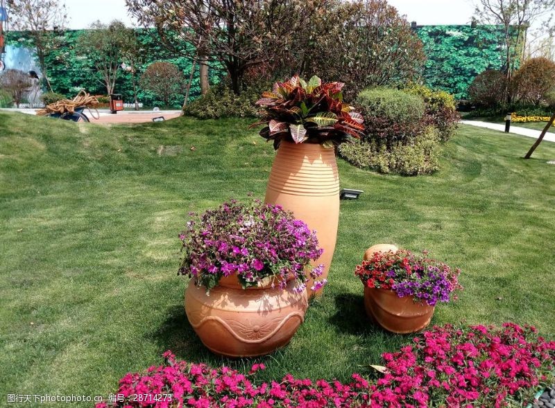 小區綠化展示圖片素材